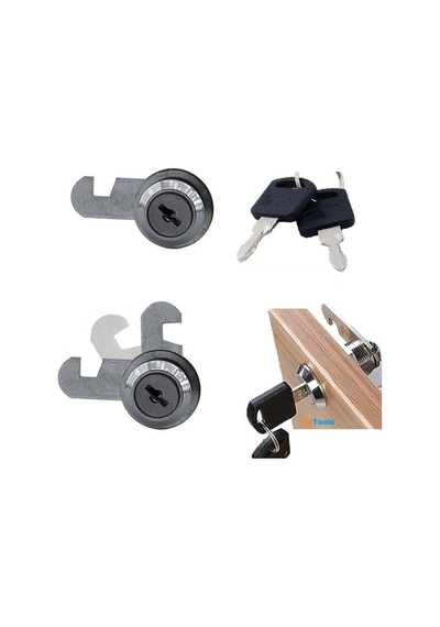 Zhltools Dolap Çekmece Kilidi Mandallı Çekmece Kilidi 2 Anahtarlı Mobilya Dolap Kilit
