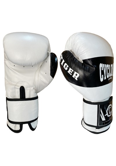 Cyclone Tiger Orijinal Deri Boks Ve Kick Boks Eldiveni Beyaz