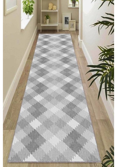 Gri Kaymaz Modern Kesme Rulo Özel Ölçülü Yolluk Ar1341n11