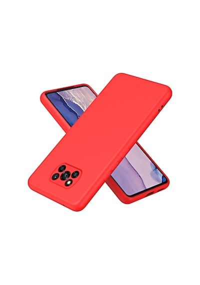 Poco X3 Pro Uyumlu Silikon Kılıf - Pastel Renk Tonu Kamera Korumalı Esnek Kapak - Kırmızı Kırmızı