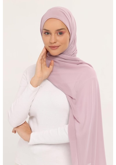 Altobeh Hazır Lüks Pratik Hijablı Şifon Şal Pudra