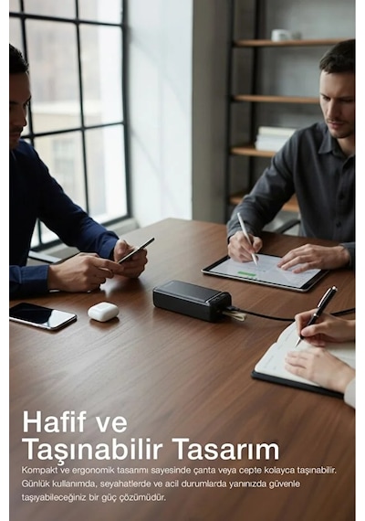 Hızlı Şarj Powerbank 30.000 Mah Taşınabilir Güç, Usb-c & Çift Çıkışlı Siyah