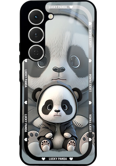 Tecno Spark 40 Pro White Lucky Panda Tasarımlı Glossy Telefon Kılıfı Çok Renkli
