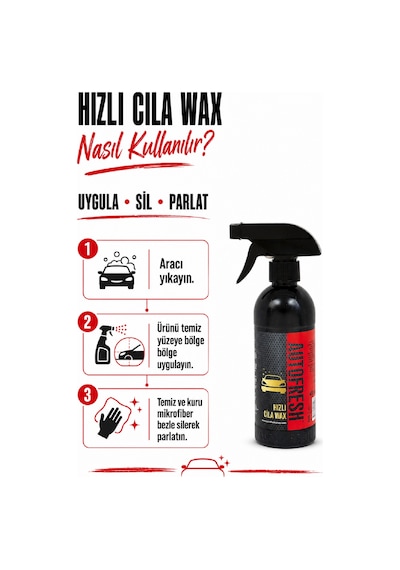 Autofresh Araç Seramik Etkili Hızlı Cila 410 ML + Sünger