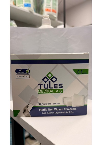 Steril Gazlı Kompres 7.5x7.5 Cm 100'lü