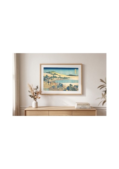 Hokusai Echizen Eyaletinde Fukui Köprüsü Çerçevesiz Poster 30x42 Cm A3 Tablo Japon Sanatı