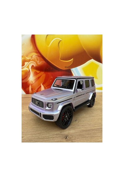 Mercedes G63 Oyuncak Araba - Işıklı Ve Sesli G Serisi Mercedes Oyuncak Füme Plastik Gümüş