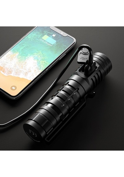 Wuben C2 2000 Lümen Powerbank Led El Feneri Siyah