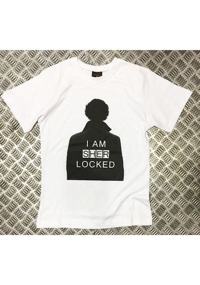 Stoned&Fame Unisex Beyaz Sherlock Holmes Baskılı T-shirt Beyaz