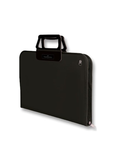 Faber-Castell 38x55 cm Siyah Proje Çantası,Geniş İç Hacim, Ergonomik Taşıma Askılığı, PP Malzeme