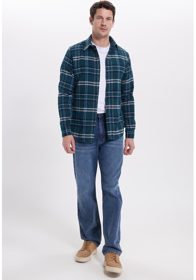 Tudors Erkek Slim Fit Dar Kesim Kareli Kışlık Oduncu Gömlek-42199 Mint Tudors Erkek Slim Fit Dar Kesim Kareli Kışlık Oduncu Gömlek-42199 Mint