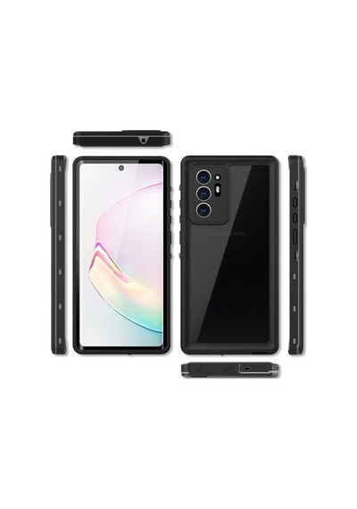 Galaxy   Uyumlu  Note 20 Ultra Kılıf 1-1 Su Geçirmez Kılıf - Siyah Siyah