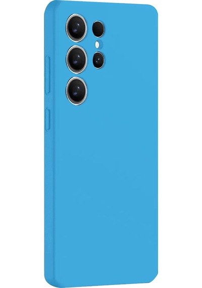 Newface - 13 - Samsung Galaxy Uyumlu S25 Ultra Kılıf Nano İçi Kadife Silikon - Csmo-tex - - Mavi