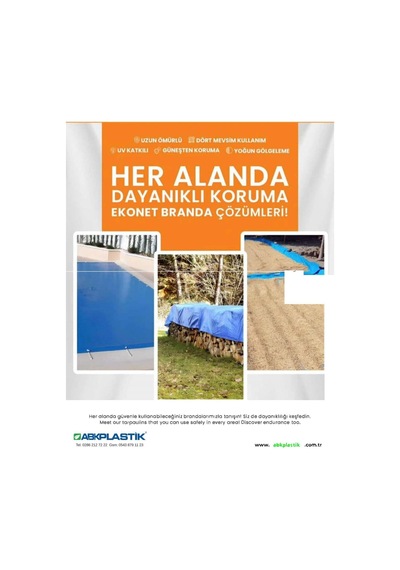 Ekotente 140gr Ebatlı Branda Mavi 3x5 M