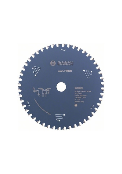 Bosch Expert For Steel 184 x 20 MM 48 Diş Daire Testere Bıçağı - 2608643055
