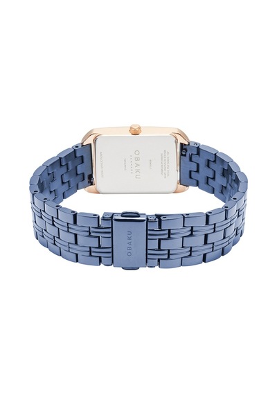 Obaku Denmark V293lxvlsl Quartz Çelik Mavi Lacivert Kadran 24 Mm Kadın Kol Saati Rose Gold