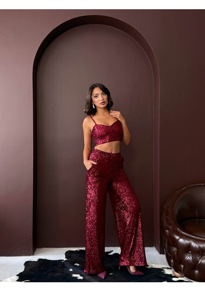 Verymoda F 1978 Pullu Pantollon Bordo