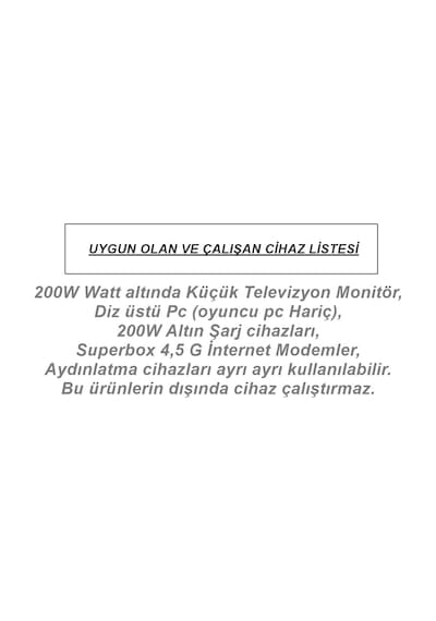 200 W 12-220V Modified Sinus Inverter 4 USB'Li Superbox Modem Pc Led Aydınlatma İçin