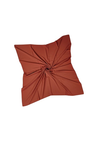 Mim Eşarp Tuana Eşarp Medine İpeği Eşarp 110x110 Cm Kiremit