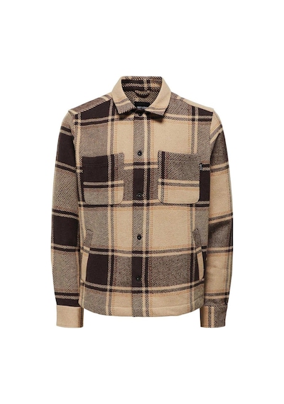 Only & Sons Erkek Onsmace Regular Fit Yan Cep Detaylı Gömlek 22026663 Kahverengi