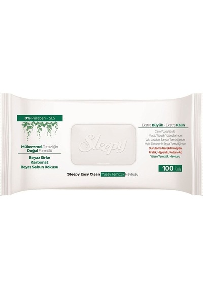 Sleepy Easy Clean Yüzey Temizlik Havlusu 100' Lü 9 Paket Tekli
