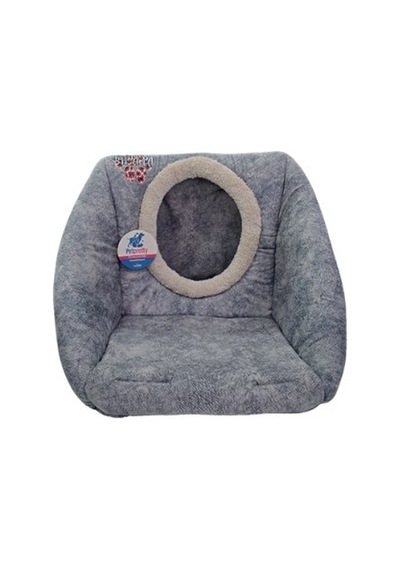 Comfort Üç Fonksiyonlu Gri Kedi Köpek Yatağı 42x42x23cm