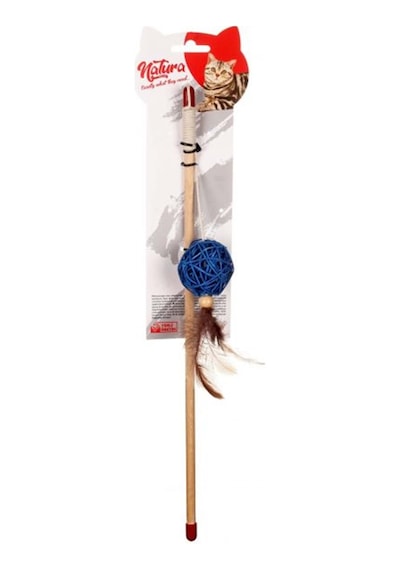 Natura PTC-023 40 CM Tüylü Bambu Top Doğal Kedi Oltası
