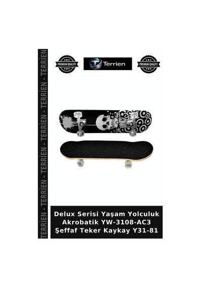 Delux Serisi Yaşam Yolculuk Akrobatik Yw-3108-ac3 Şeffaf Teker Kaykay Y31-81 Çok Renkli