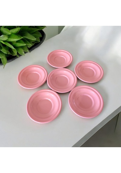 Ay Tabağı-bardak Altlığı-metal Açık Pembe Çay Tabağı-paslanmaz Ka Açık Pembe