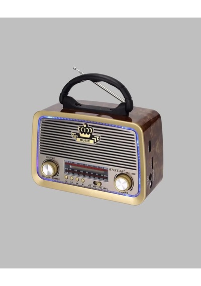 Ahşap Nostaljik Radyo Bluetooth Usb Sd Kart Destekli 89307367