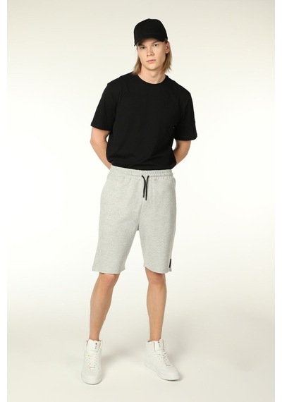 Defys Erkek Beli Lastikli Cepli Etiket Detaylı Regular Fit Şort Gri Melanj - 527880757 GRİ MELANJ Defys Erkek Beli Lastikli Cepli Etiket Detaylı Regular Fit Şort Gri Melanj - 527880757 GRİ MELANJ