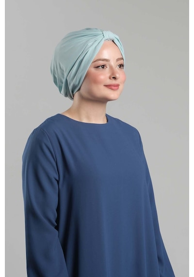 Hürrem Bone Bebe Mavisi Pratik Hazır Geçmeli Tesettür Bone Sandy Pileli Salaş 2121 11 Bebe Mavisi