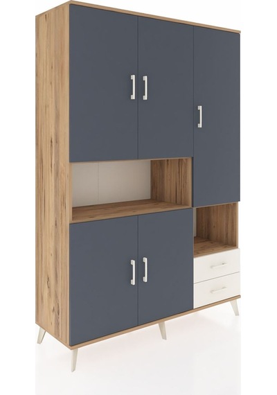 Hyperion Dolap 10 Raflı 2 Çekmeceli 5 Kapaklı 132x44x195 Çam-antrasit/aytaşı Antrasıt/aytası Hyperion Dolap 10 Raflı 2 Çekmeceli 5 Kapaklı 132x44x195 Çam-antrasit/aytaşı Antrasıt/aytası