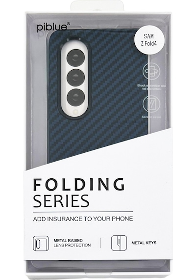 Nettech Samsung Galaxy Uyumlu Z Fold 4 Karbon Seri Arka Koruma Kılıf Yeşil