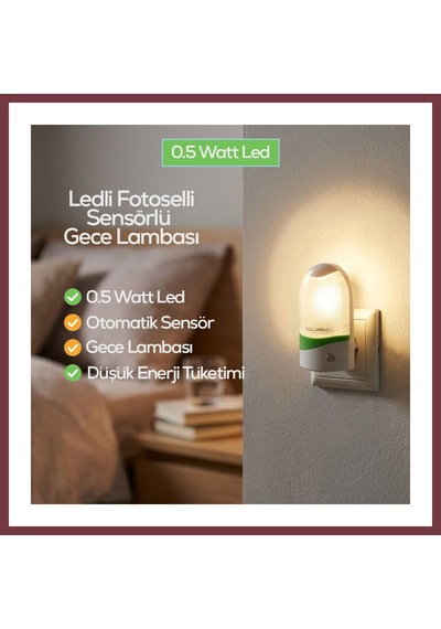 Storeşahin Oval Fotosel Gece Lambası Shn0720 Çok Renkli