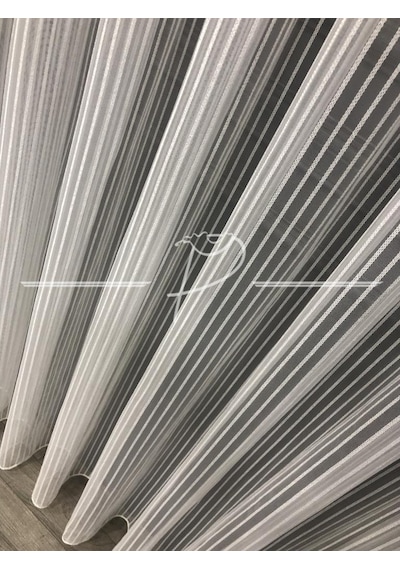 Tül Perde Brillant Marka Fenolli Desen 3 Sıra Sık Dokulu Armür Ekru