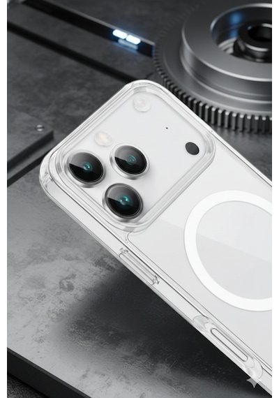 Apple Uyumlu iPhone 17 Pro Max  Animasyonlu Şeffaf Sert Mika Sararmaz Magsafe İnce Fit Kılıf Ultra