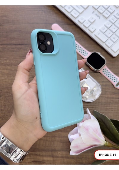 Apple iPhone 11 Uyumlu Kamera Korumalı Darbeye Dayanıklı Renk Atmayan Keep Silikon Kılıf Turkuaz