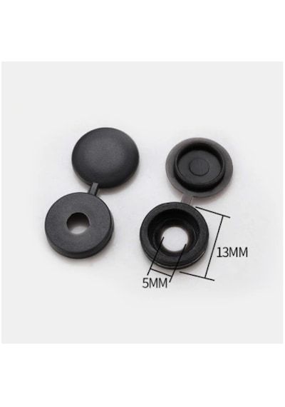 Vida Gizleyici Kapak Plastik (50 Li Paket) Siyah
