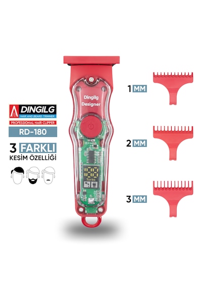 Turbo Şarjlı Kademeli Saç Sakal Tıraş Makinesi Erkek Kişisel Bakım Rd-180 1.5 Saat