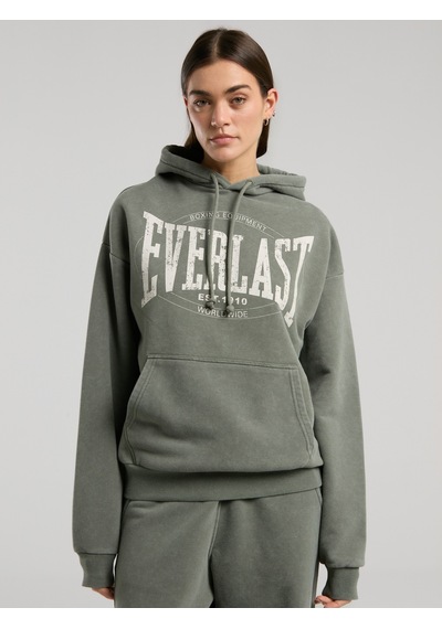 Everlast Authentic Boxing Wmn Oversize Haki Kadın Kapüşonlu Sweatshirt Haki