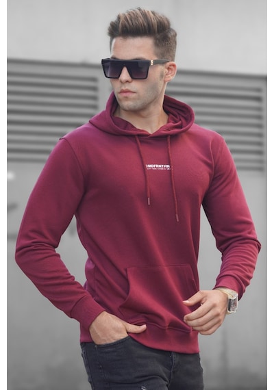 Madmext Madmext Bordo Baskılı Sweatshirt 5306-bordo Bordo