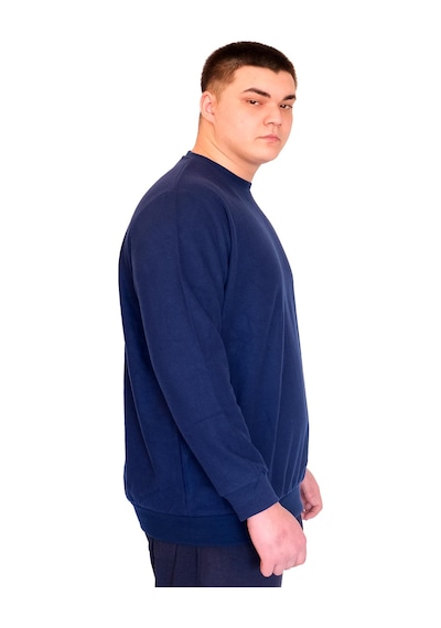 Mode Xl Büyük Beden Erkek Bisiklet Yaka Sweatshirt Selanik U24441 İndigo İndigo