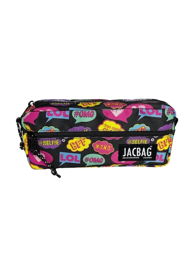 Jacbag Çift Fermuarlı Selfie Kız Çocuk Kalem Kutusu Çok Renkli
