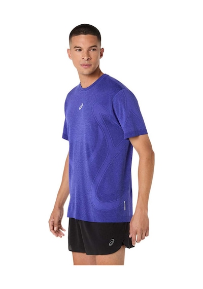 Asics Road Seamless Erkek Lacivert Koşu T-shirt 2011d355-403 Mavi