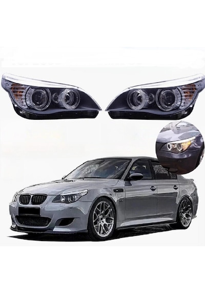 Bmw E60 2003-2007 Makyajsız Kasaya Uymlu Lci Dizayn Ön Far