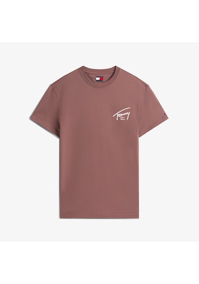 Tommy Hilfiger Regular Sign Backprint Erkek Kahverengi T-shirt Dm0dm22320 Kahverengi
