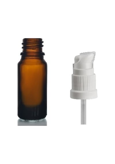 5ml Kahverengi Cam Serum Pompalı Şişe, 24 Adet, Pompalı Şişe, Medikal Şişe, Cam Şişe,