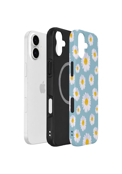Apple iPhone Uyumlu 17 Vorian Çift Katmanlı Magsafe Kılıf Daisy Sky