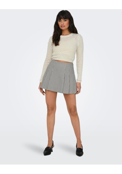 Only Onlmaura Lıfe Ls Back Detaıl O-neck Knt Kadın Beyaz Kazak - 15318340 Beyaz
